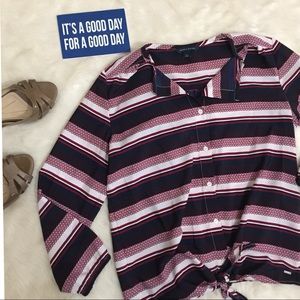Tommy Hilfiger Tie Front Blouse Small